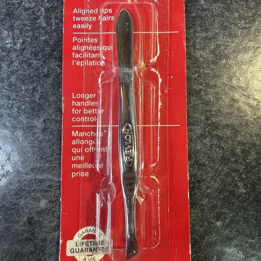 Revlon Slant Tip‎ Deluxe Tweezer Superior Quality Easy Grip 2326-10 USA READ